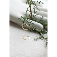 Melissa Joy Manning Small Forged Round Hoops in 14k Gold