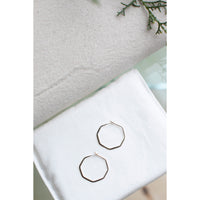 Melissa Joy Manning Small Octagon Hoops in 14k Gold