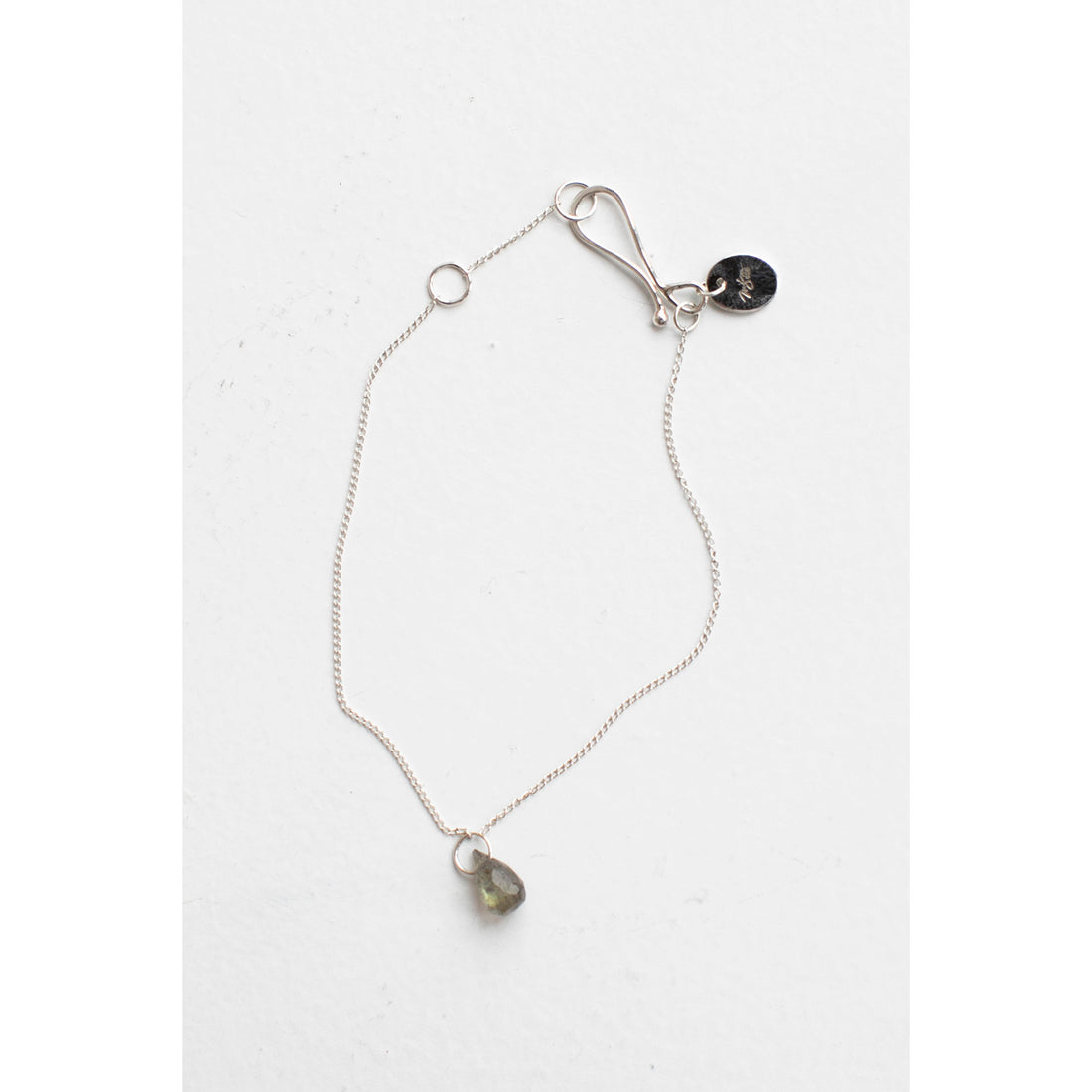 Melissa Joy Manning Tiny Stone Bracelet in Sterling Silver and Labradorite