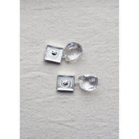 Nomia Spiral Crystal Drop Earring in Silver / Crystal