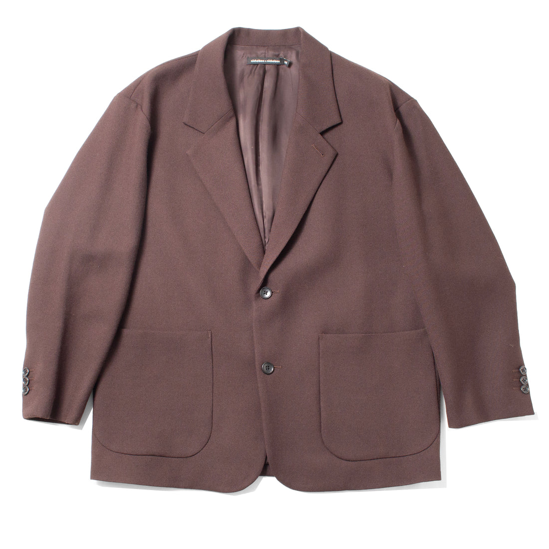 Nicholson & Nicholson Anchor Wool Blazer in Brown