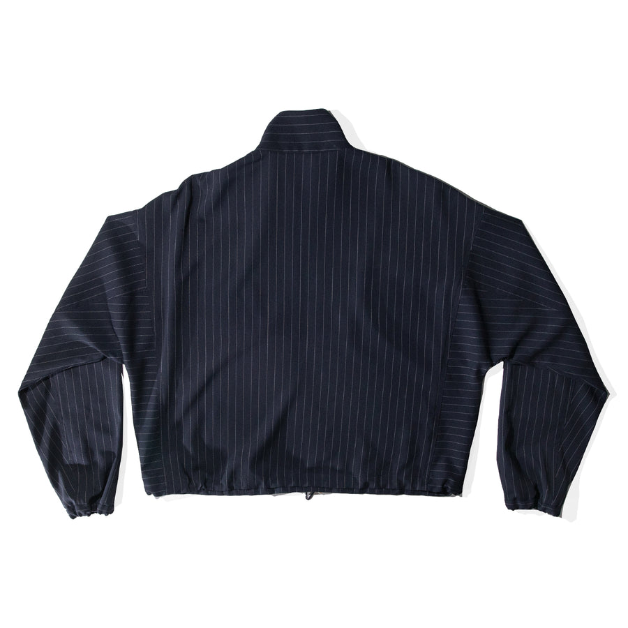 Nomia Zip Front Pullover in Midnight/White