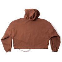 Nomia Zip Hooded Pullover in Russet