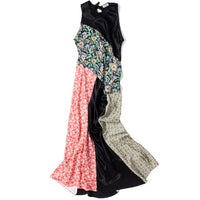 Nomia Combo Bias Maxi Dress in Black Multi