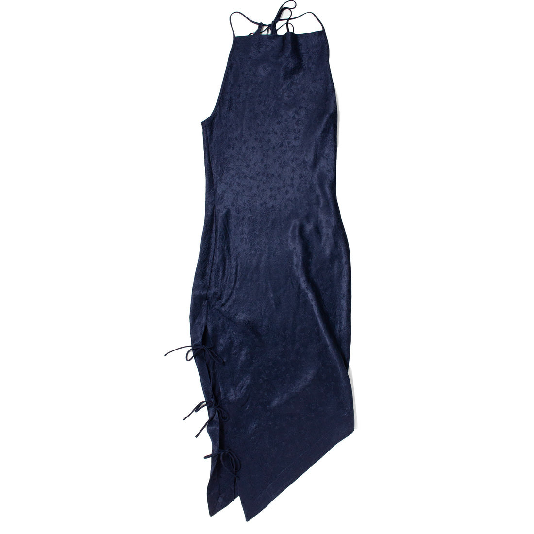 Nomia Side Tie Bias Dress in Ink
