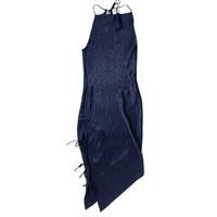 Nomia Side Tie Bias Dress in Ink