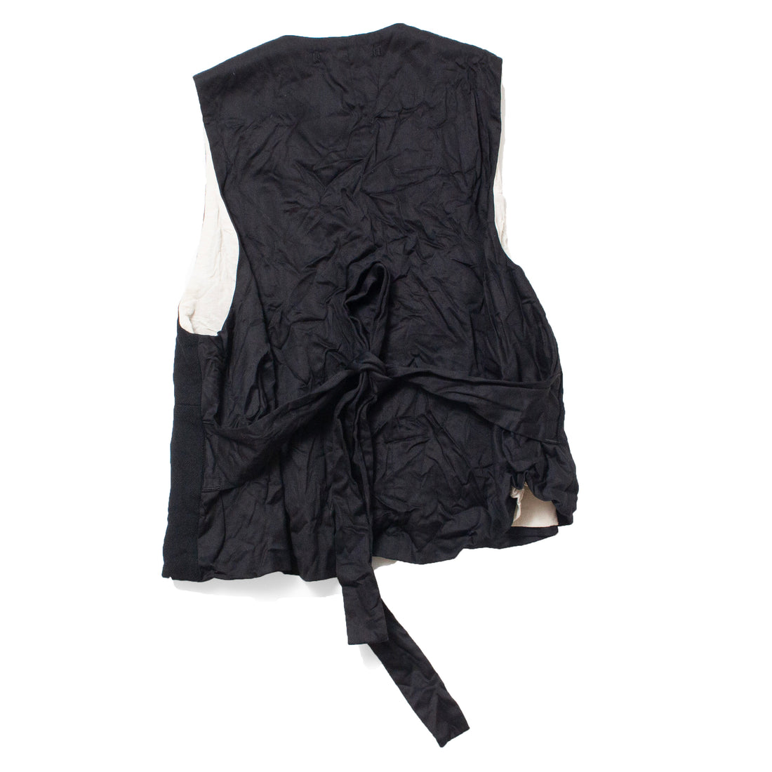 Pas de Calais Eco Wool Premium Tweed Vest in Black