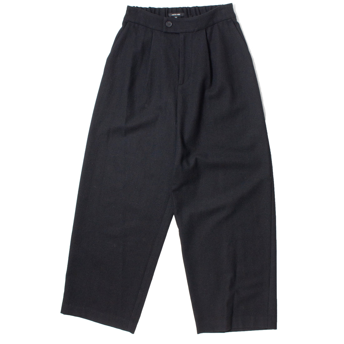 Pas de Calais Eco Wool Tweed Wide Pants in Black