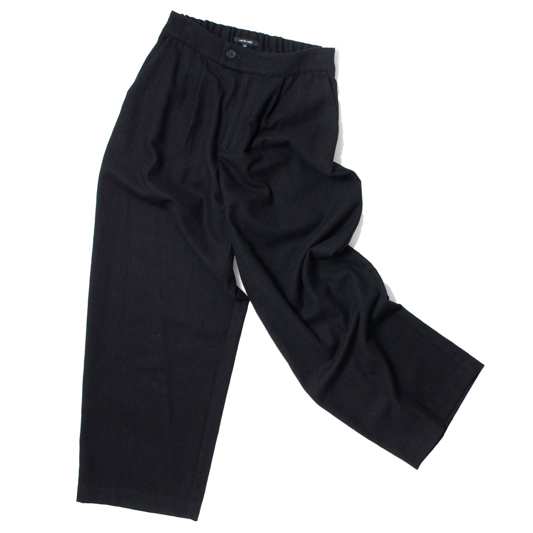 Pas de Calais Eco Wool Tweed Wide Pants in Black