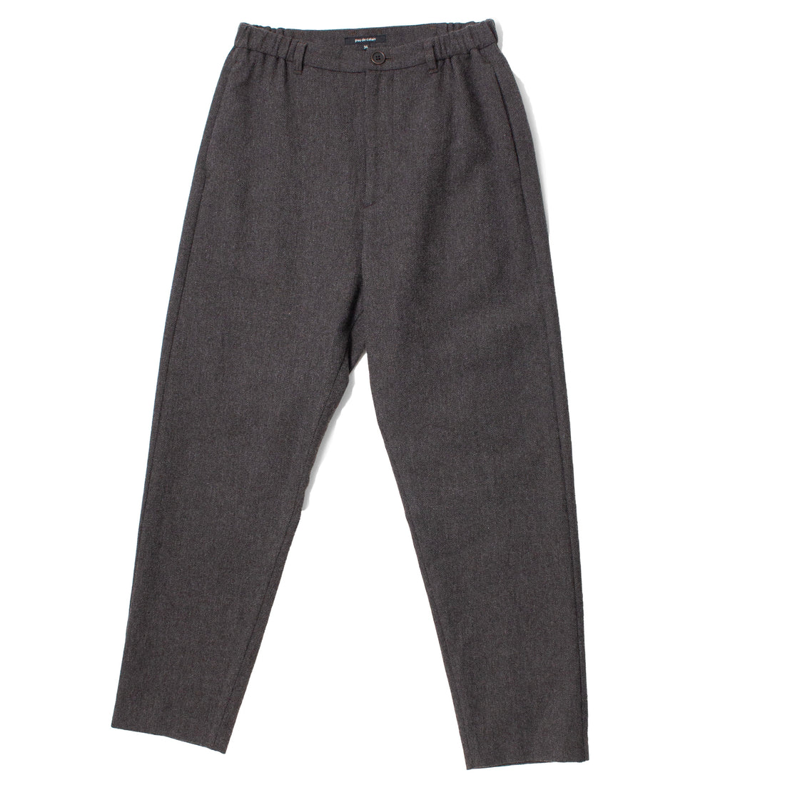 Pas de Calais Eco Wool Tweed Tapered Pants in Brown