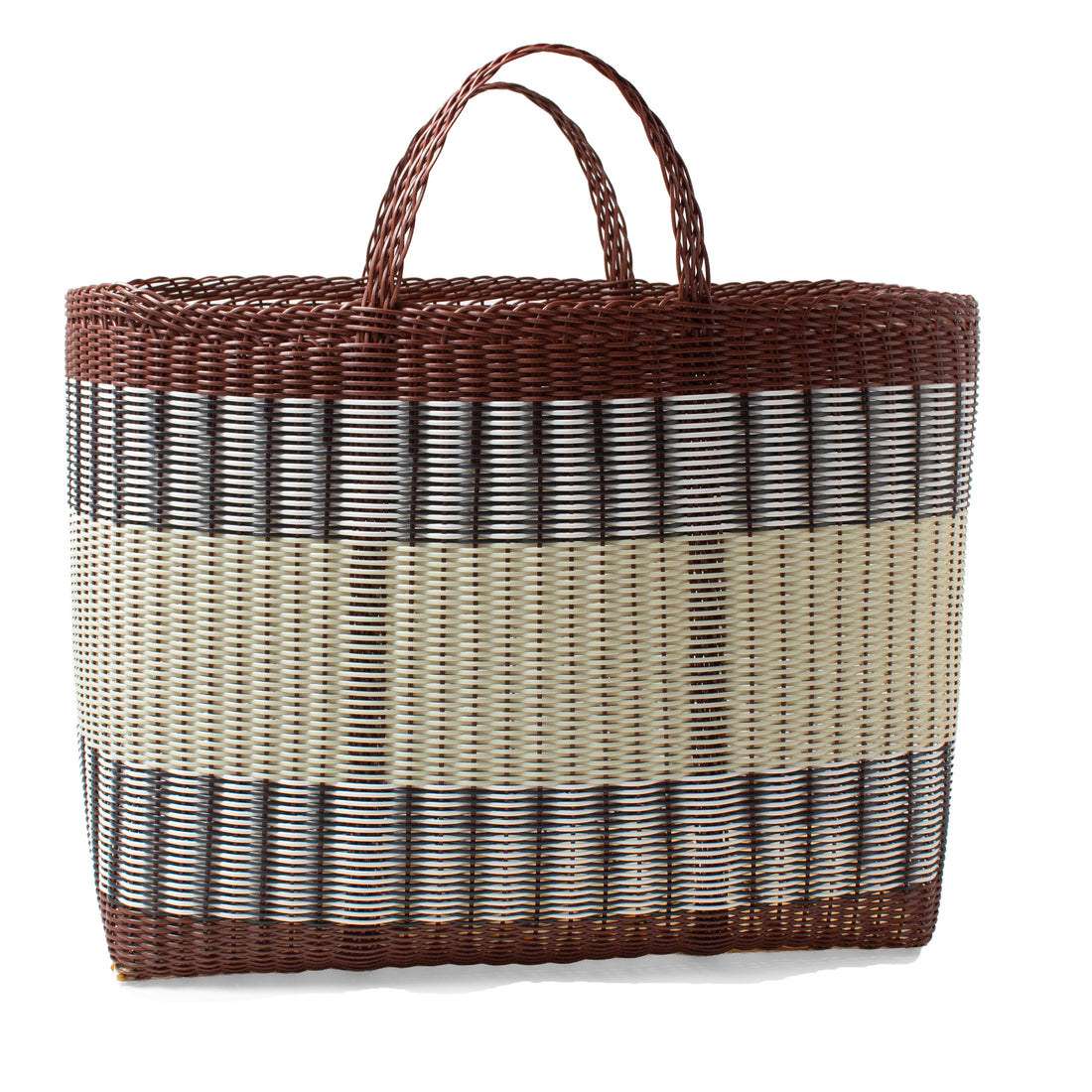 Palorosa Extra Large Mercado Tote in Chocolate + Palm