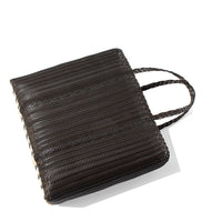 Palorosa Large Flat Basic Tote in Midnight Brown