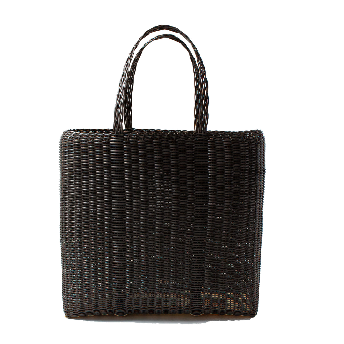 Palorosa Large Flat Basic Tote in Midnight Brown