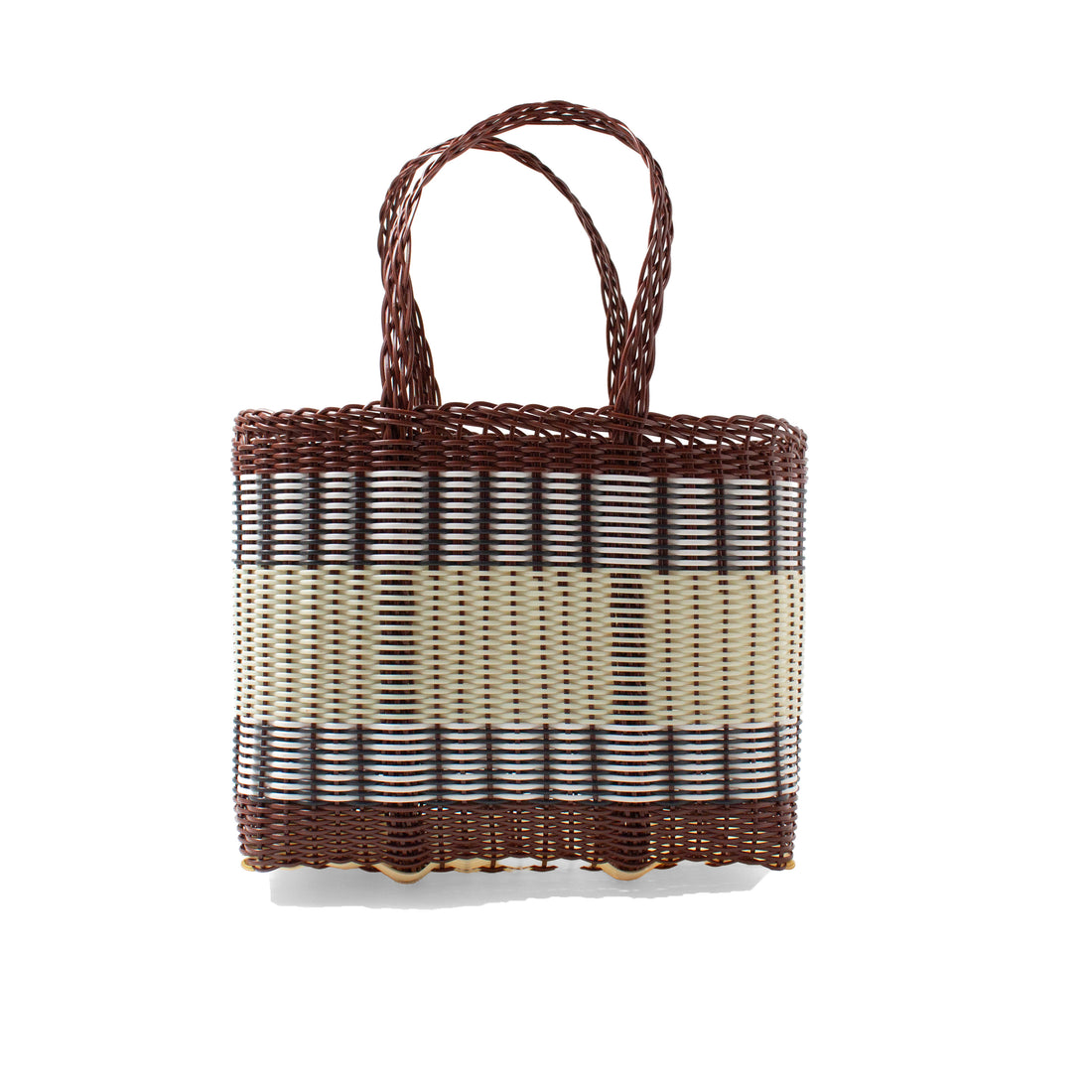 Palorosa Small Mercado Tote in Chocolate and Palm