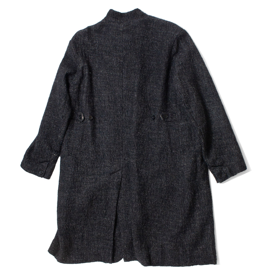Pas de Calais Wool / Linen Chesterfield Coat in Charcoal