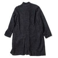 Pas de Calais Wool / Linen Chesterfield Coat in Charcoal