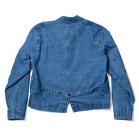 Pas de Calais 11.5oz Natural Slub Denim Jacket in Faded Blue