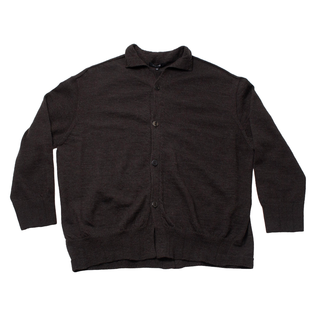 Pas de Calais Airy Merino Wool Cardigan in Khaki