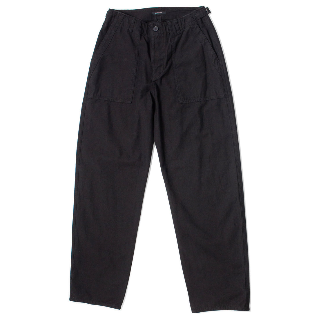 Pas de Calais Brushed Cotton Back Satin Baker Pants in Black