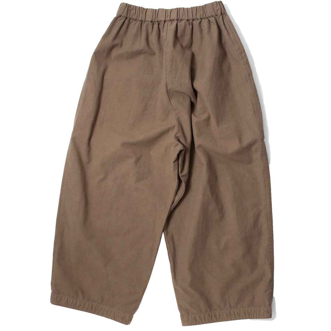 Pas de Calais Brushed Cotton Back Satin Full-Length Work Pants in Khaki