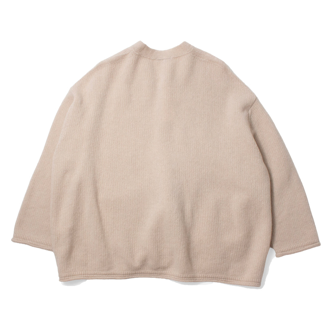 Pas de Calais Cashmere Blend Lambs Wool Patterned Knit Cardigan in Natural