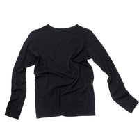 Pas de Calais Cotton Wool Jersey Rib Mix Crewneck Pullover in Black