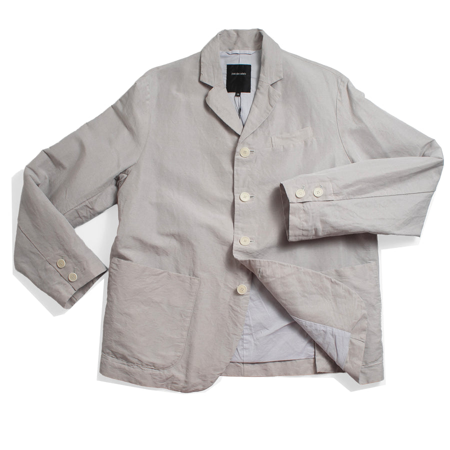 pas de calaisプリーツジャケット Pas de Calais High Density Linen Cotton Jacket in Grey – JUDITH
