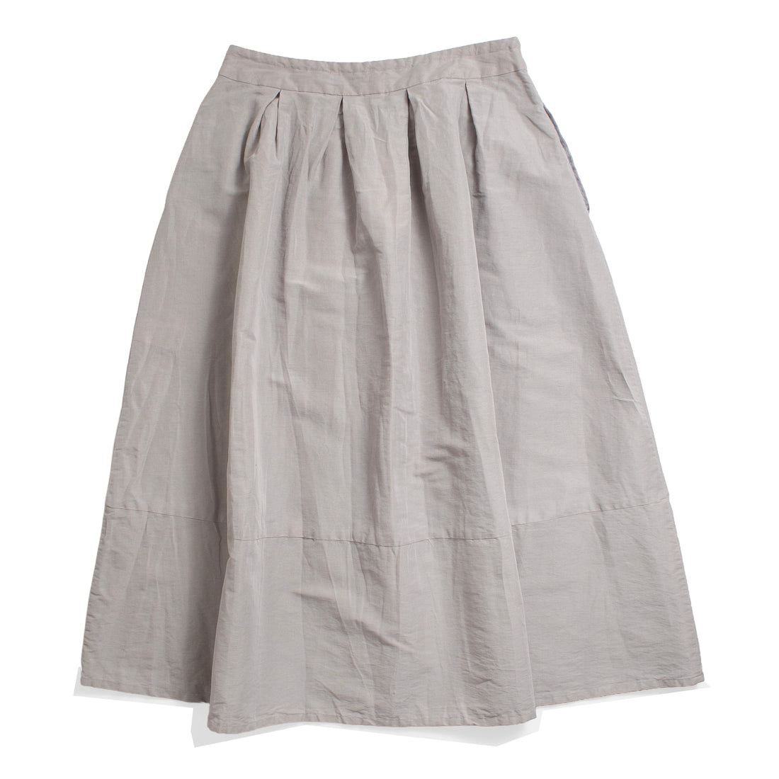 Pas de Calais High Density Linen Cotton Skirt in Grey