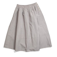 Pas de Calais High Density Linen Cotton Skirt in Grey