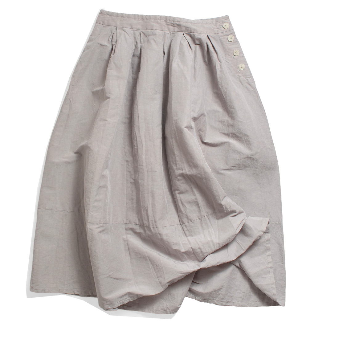 Pas de Calais High Density Linen Cotton Skirt in Grey