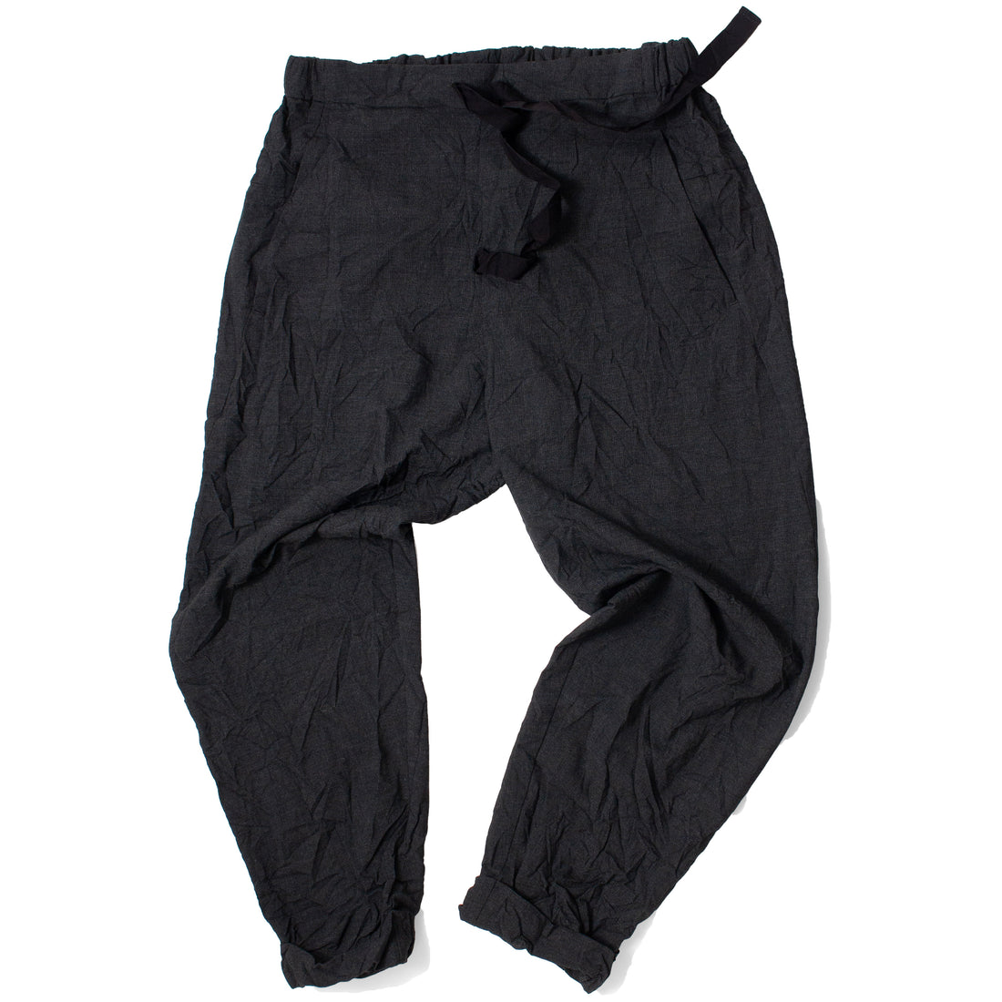 Pas de Calais Recycled P/R Pinhead Tapered Pants in Charcoal