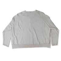 Pas de Calais Washable Cotton Linen V Neck Cardigan in Light Grey