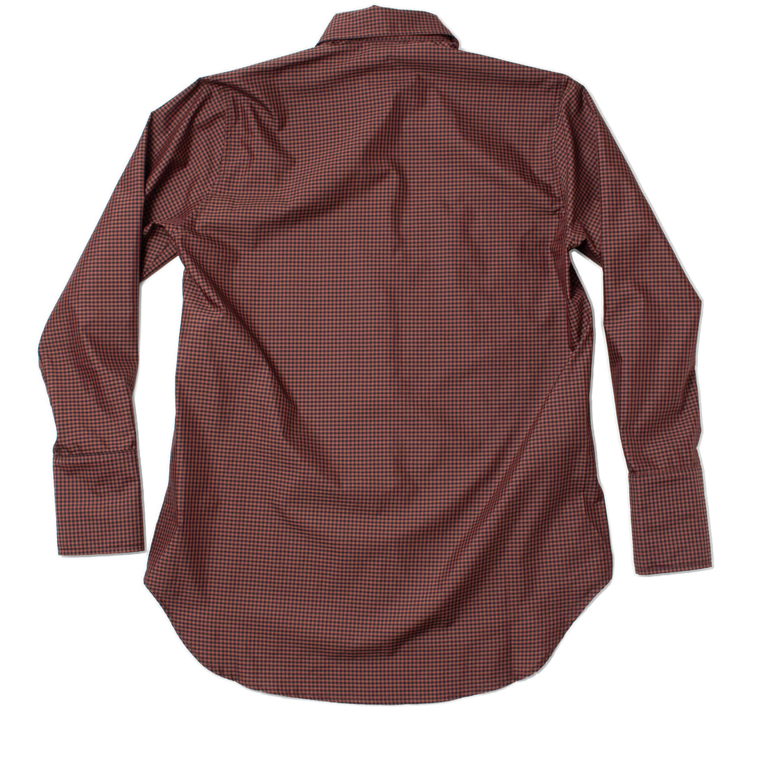 Proche Apron Pocket Button Down Shirt in Brown Gingham