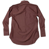 Proche Apron Pocket Button Down Shirt in Brown Gingham