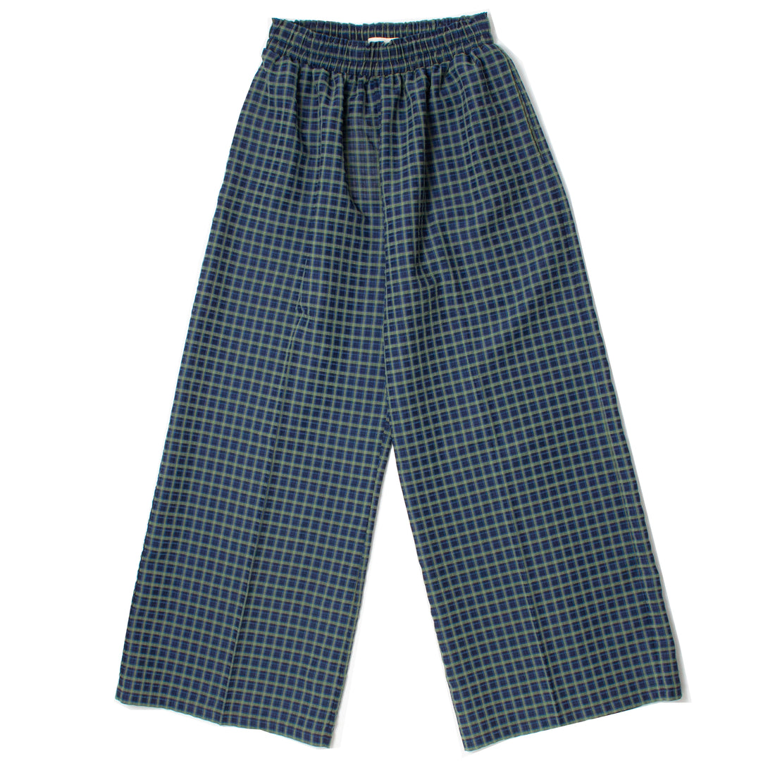Proche Organdy Plaid Sunday Pant in Olive Plaid