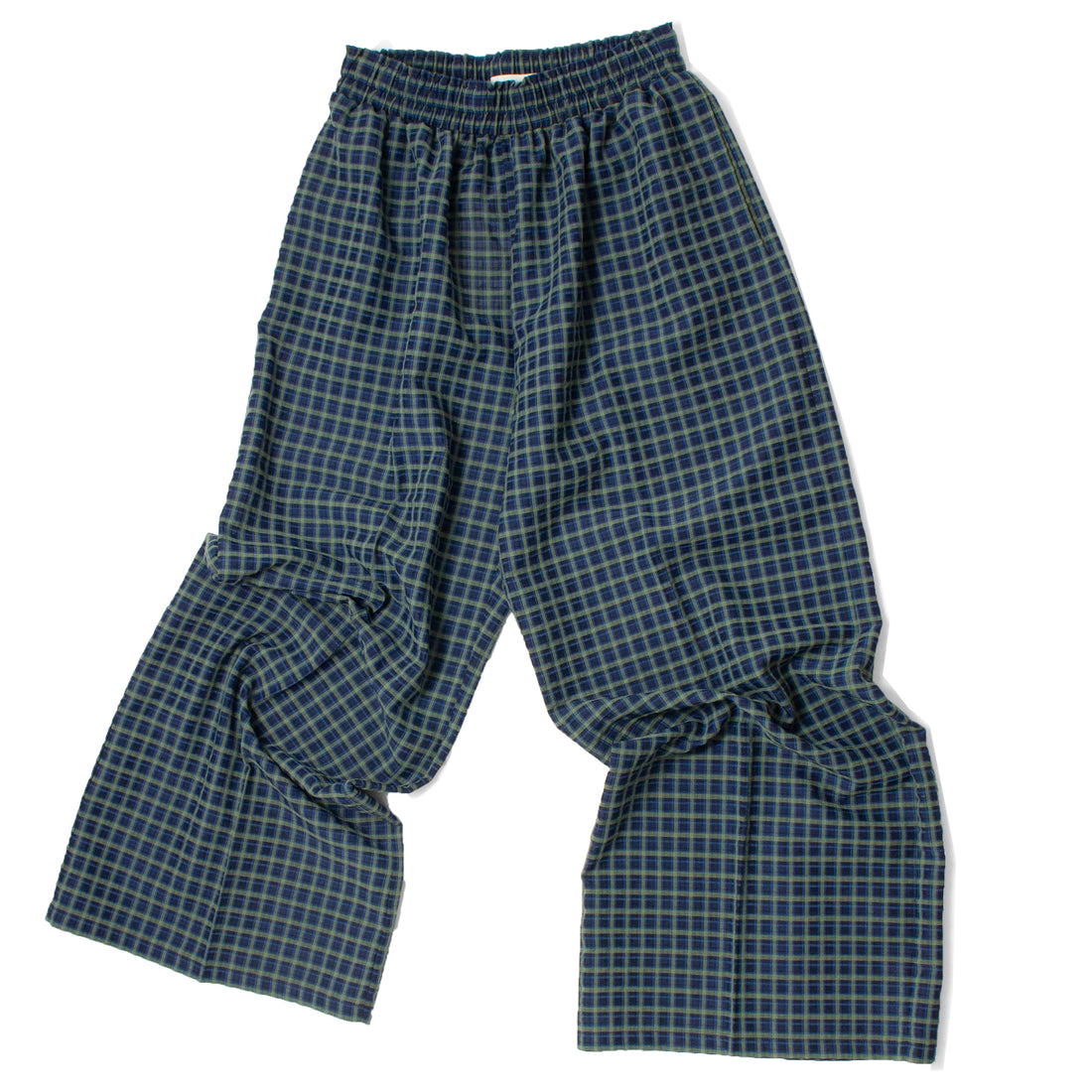 Proche Organdy Plaid Sunday Pant in Olive Plaid