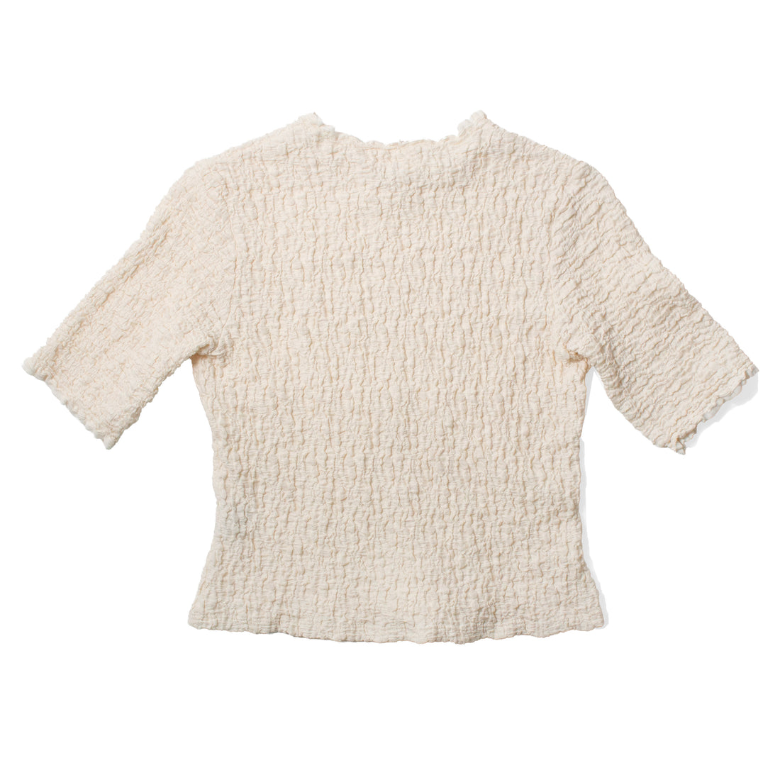 Proche Smocked Baby Tee in Ivory