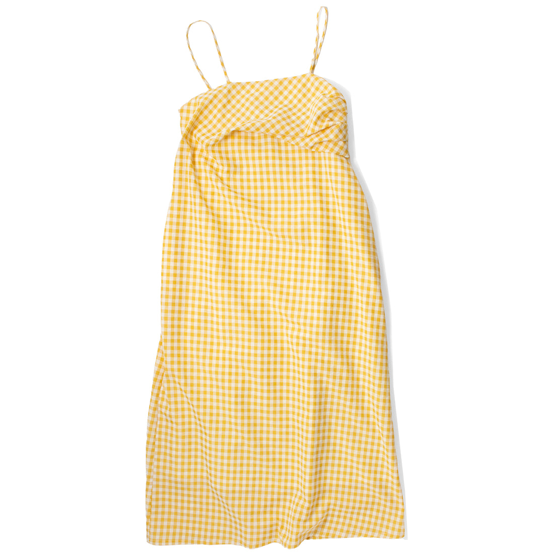 Proche Wave Draped Sheath Dress in Butter Yellow
