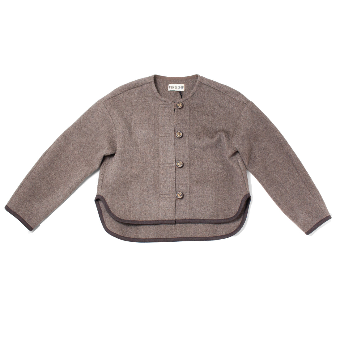 Proche Wool Cashmere Olivia Jacket in Mink