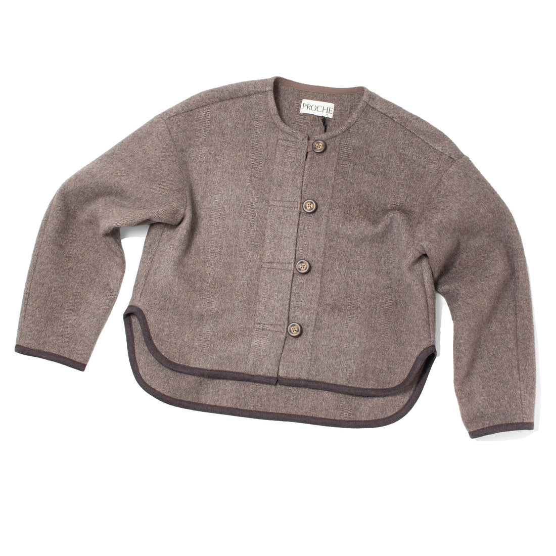 Proche Wool Cashmere Olivia Jacket in Mink