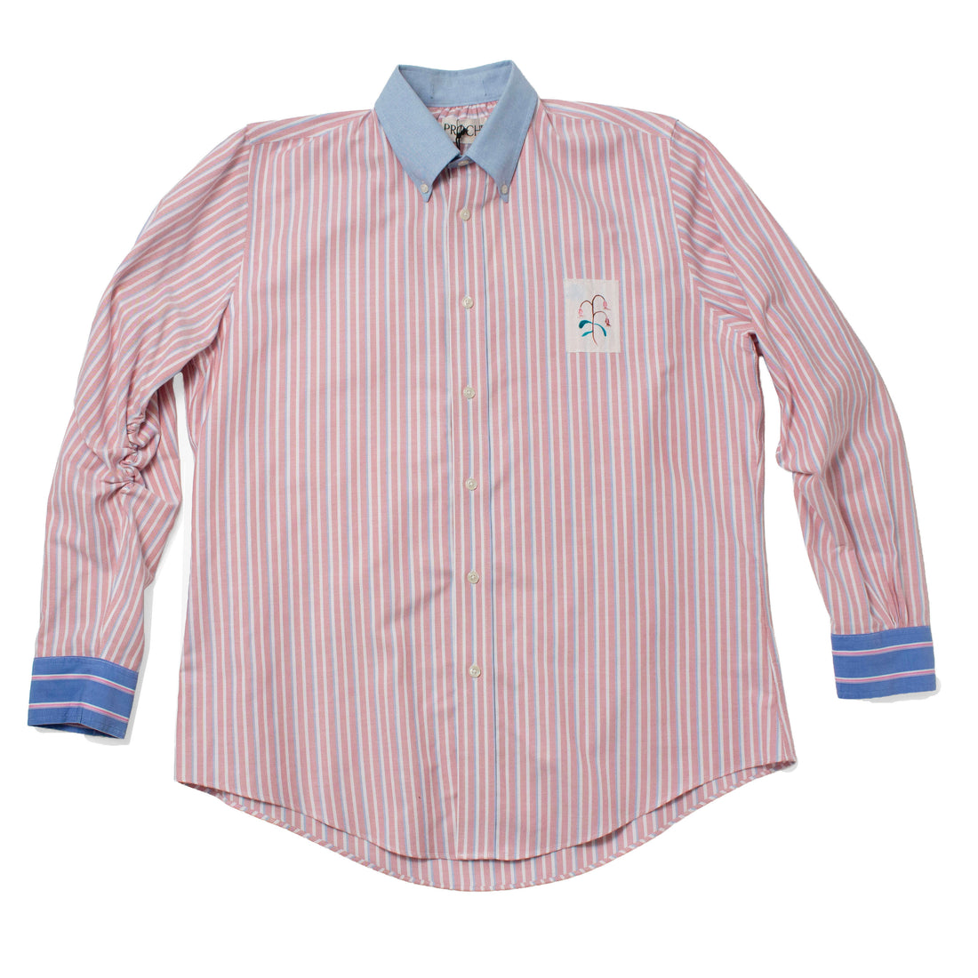 PROCHE x Cabine Floral Stamp Upcycled Shirt in Pink