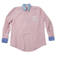 PROCHE x Cabine Floral Stamp Upcycled Shirt in Pink