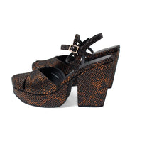 Rachel Comey Keta Heel in Black Multi Snake Print