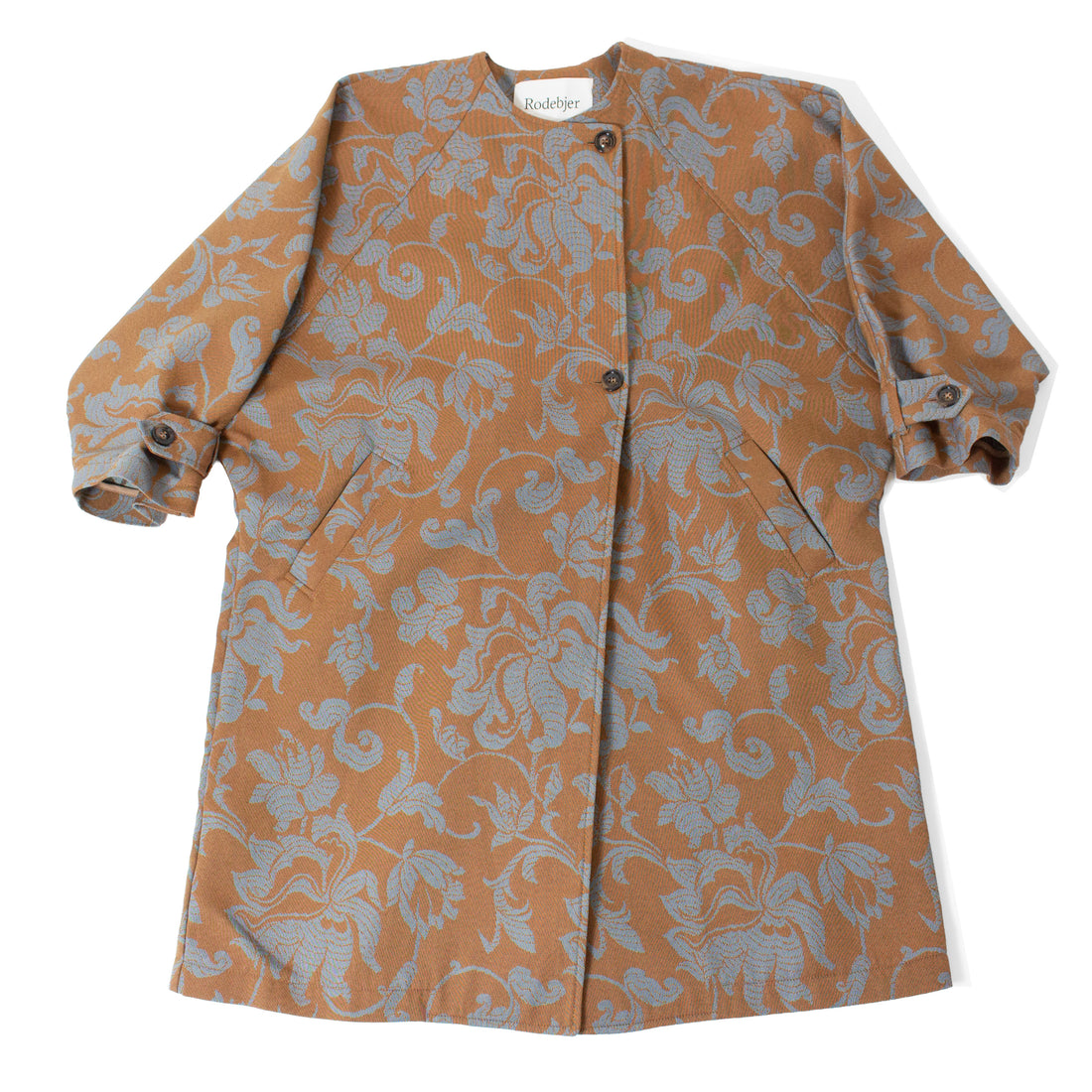 Rodebjer Melbourne French Lily Coat in Teal/Brown