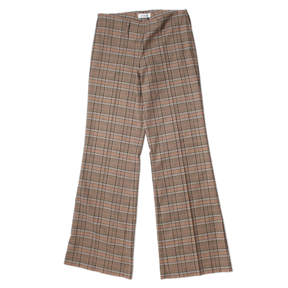 Rodebjer Jia Check Pant in Nougat/Black