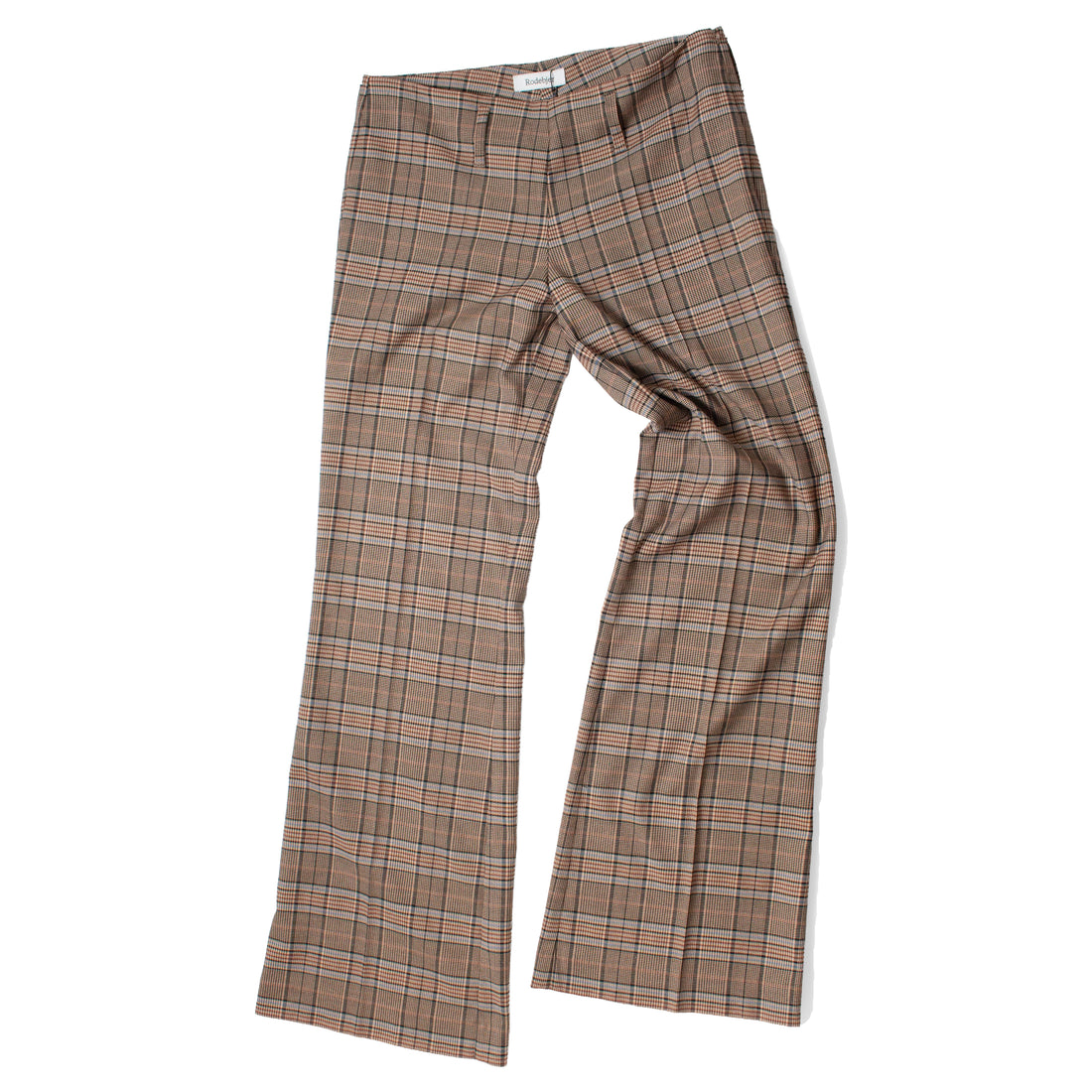 Rodebjer Jia Check Pant in Nougat/Black