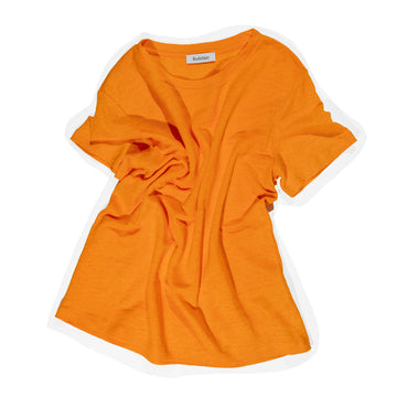 Rodebjer Ninja Linen T-Shirt in Orange Haze