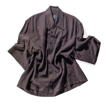 Grei S/S Modernist Shirt in Brown-Olive