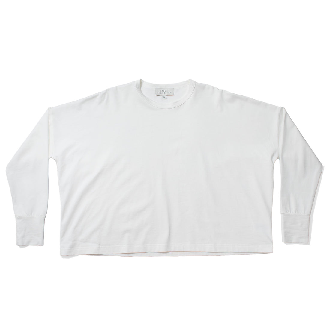 Studio Nicholson Loop Long Sleeve T-Shirt in Optic White
