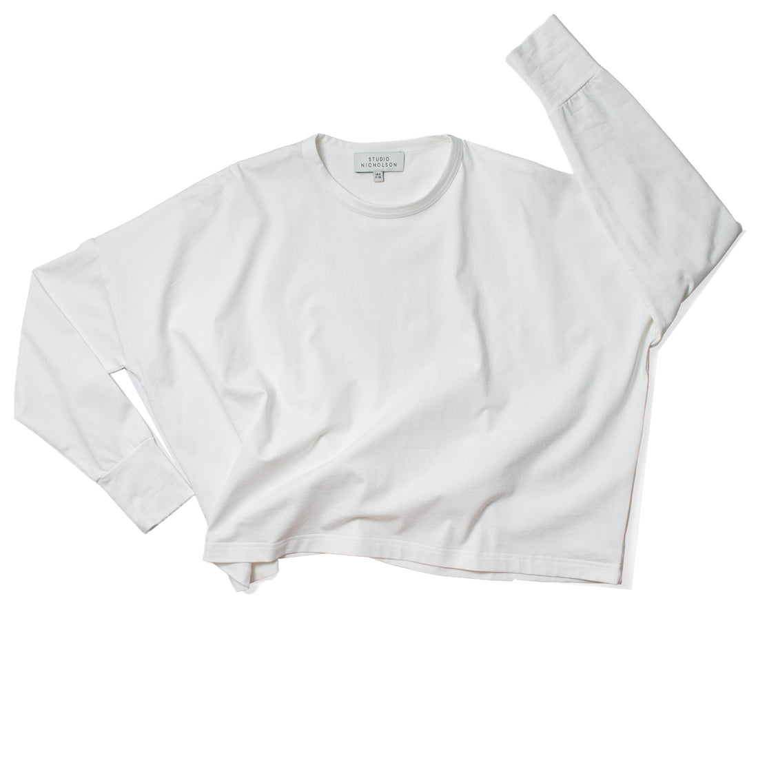 Studio Nicholson Loop Long Sleeve T-Shirt in Optic White